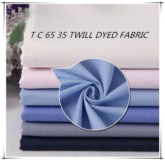 T 65 C 35 Dyed Twill Garment Fabric