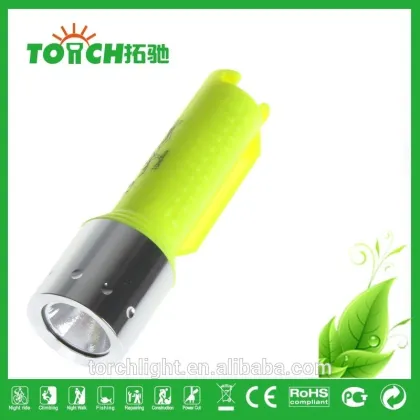 super bright diving flashlight cre e T6 underwater diving LED Flashlight super waterproof mini diving flashlight 18650 battery