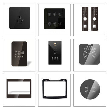 Taped Tempered silk print touch screen glass plate