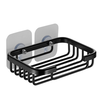 Black Aluminum Shower Soap Dish Holder with Quick Dry Draining for Kitchen Sink