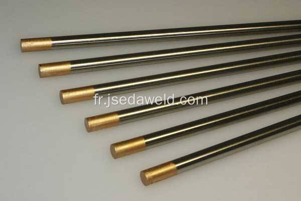 Electrode en tungstène doré WL15 de 150 mm