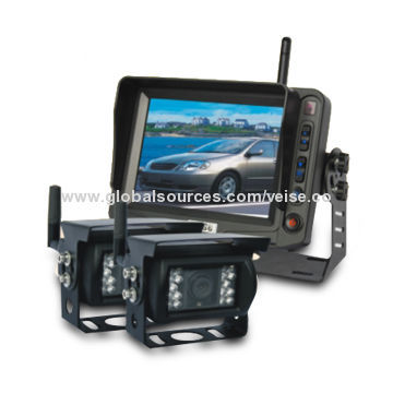 Truck/Lorry Reversing Camera System for Forklift, with Built-in 4CH Wireless Transmitter/Receiver
