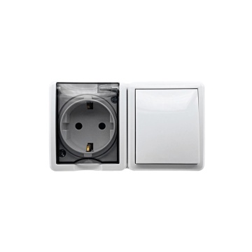 1Gang 2Way Surface Mounted Waterproof socket and switch