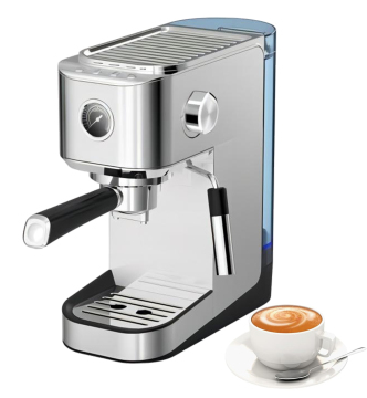 Professional 19 Bar Espresso and Cappuccino Maker with Milk Frother and Steam Wand for Latte and Cappuccino