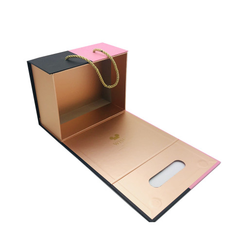 Book shape food packaging handle box