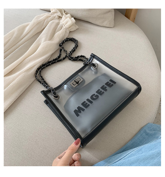 Women Fashion Clear Jelly Shoulder Bag Transparent Handbag