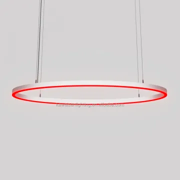 5-Year Warranty Elliptical Pendant Light: Linear LED Circular Lamps, Compatible with AC110V/AC220V