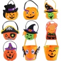 Varios tipos de bolsas de fieltro de dulces de Halloween