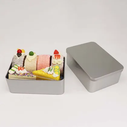 Rectangular Metal Gift Box for Mousse Cake and Tiramisu
