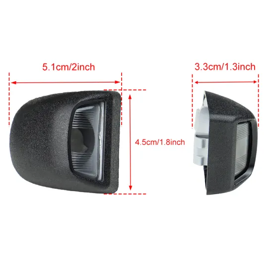 Rear License Plate Light Cover for Chevy Silverado GMC Sierra 1500 2500HD 3500HD