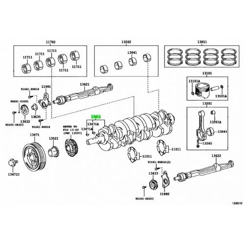 Kurbelwelle für Toyota 1KD-Motoren 13401-30010