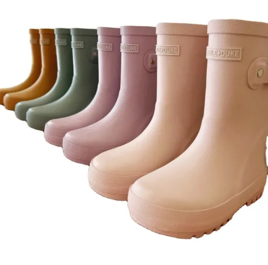 Bulk Natural Rubber Rain Boots for Kids