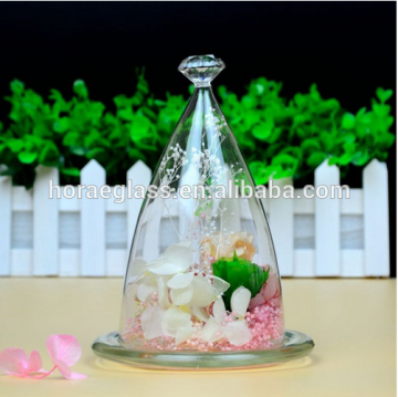 Glass Doll Dome With Glass Base For Wedding Party Event Table Centerpiece Cake case Decoration Cake Cover Valentine's Day Gift
