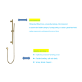 Brushed Gold Shower Rail &amp; Shower Set