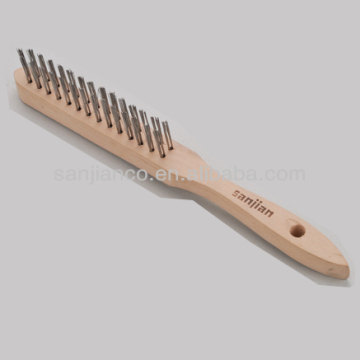 2016the newest style SJIE3011-1 HOT wooden handle stainless cleaning steel wire pipe brush