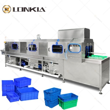Automatic Continuous Tray Washer Machine | LONKIA Crates Washing and Drying Equipment