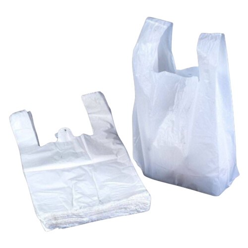 Bolsa de compra reciclada camiseta HDPE no tejida, bolsa de plastico para el mercado de verduras
