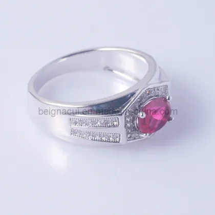 Silver Garnet Ring