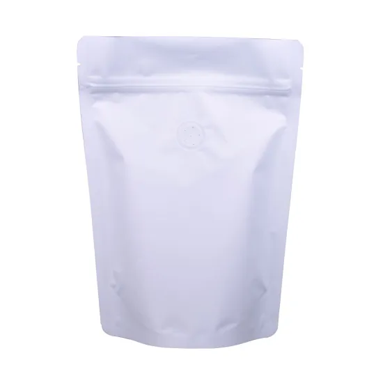 Stand Up Coffee Bag with White Color
