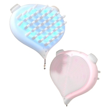 2023 Neuankömmlinge: Silikonvibrationsreinigungsbürste mit LED -Lichttherapie