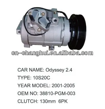 A/C Compressor For HONDA Odyssey 2.4 38810-PGM-003