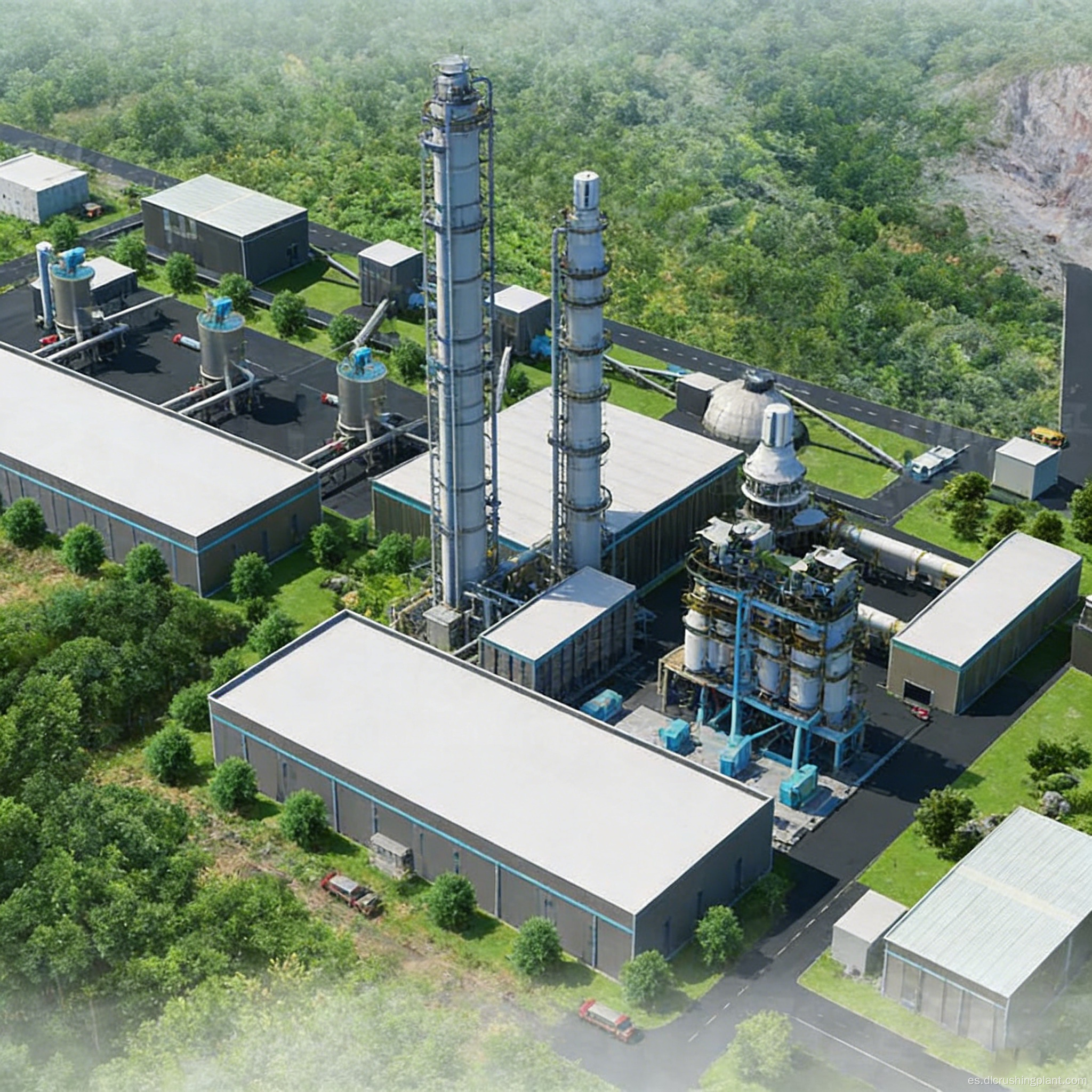 Piedra caliza amistosa de Eco que machaca la cadena de producción emisiones estándar de la explotación minera verde