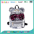 Ears Bowknot sequins backpack