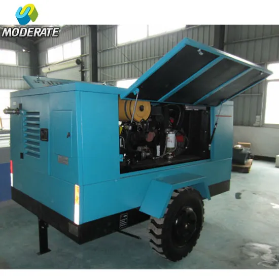 Portable diesel compressor machine