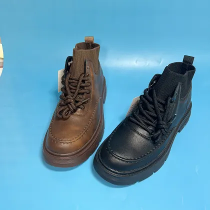 High Top Men's PU Leather Martin Boots Shoes Fashion Walk