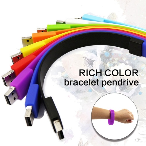 Lecteur flash USB bracelet coloré