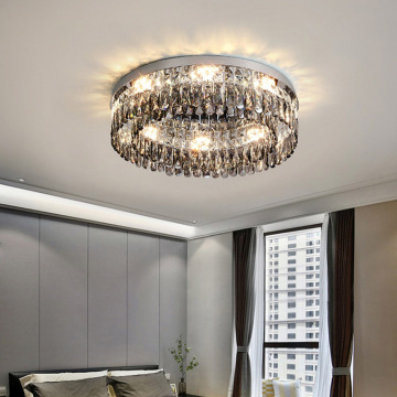 Modern Led Ceiling Lamp Smokey Crystal Pendant Luxury Modern Ceiling Lamp Manufactory