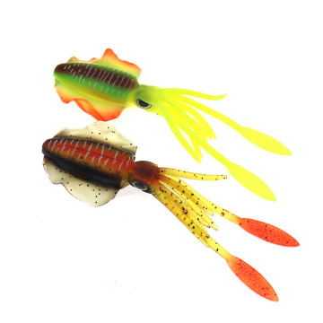 Silicone UV Luminous Squid Lure 150mm 20g Octopus Squid Bionic Bait Artificial Soft Bait for Sea