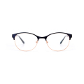 Μόδα ματ δύο έγχρωμες μεταλλικές πηγές μεντεσέδες οπτικά πλαίσια γυαλιά