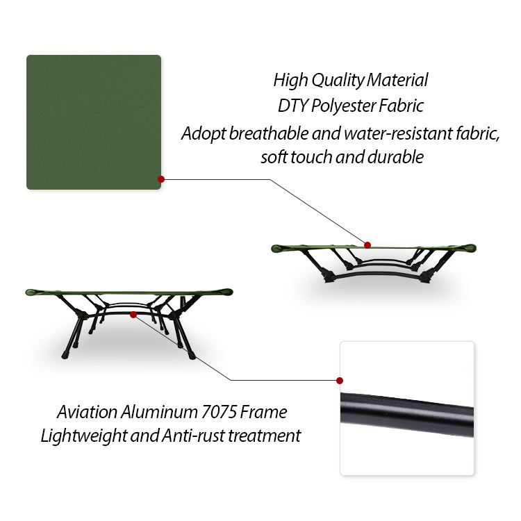 屋外ポータブルウルトラライト調整可能な折りたたみ式ベッド