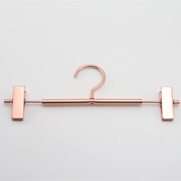 Rose Gold Aluminum Hangers with Clip for Children's Clothes - Bulk Quantity