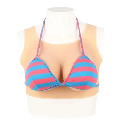 Realistic S Cup Inflatable Breast Forms for Crossdressers - Liquid Silicone Gel Filled