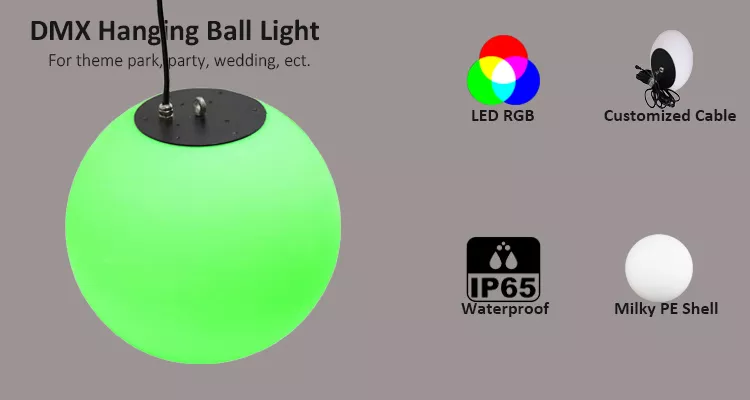 dmx rgb 3d hanging ball