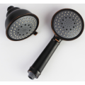 Ducha de lluvia negra Ducha de mano de plástico ABS de alta presión 5 Funciones Rociador de mano de ducha de cabeza