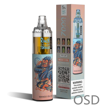Europe RandM Tornado 7000 Puffs Disposable Rechargeable