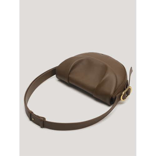 Niche Design Trend Cowhide Saddle Shoulder Underarm Bag