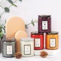 Luxury aromatic glass candle jar