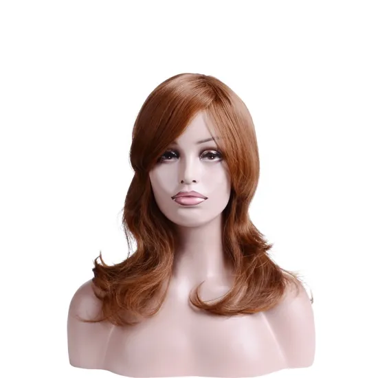 Wholesale the hot-selling fluffy long brown wig natural wave and kinky big curly Synthetic hair for European and American women