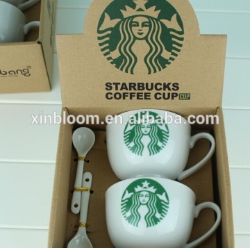 hot-selling starbuck his-and -her couple ceramic mug,gift and promotional cup