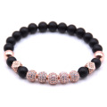 8mm Perles d&#39;huile essentielle Bracelet Bracelet Onyx Mat Bracelet Diffuseur de Parfum Bracelet pour Hommes Femmes