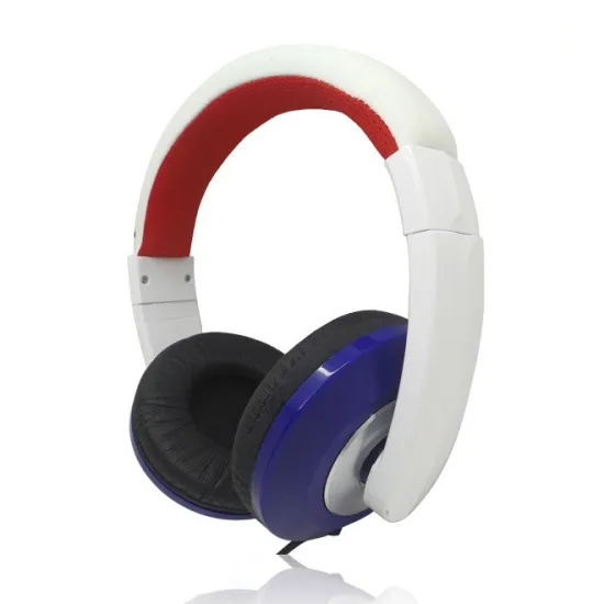 white velveteen over head earphone