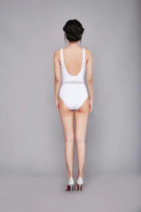 Solid Hollowed One Piece Swimsuit