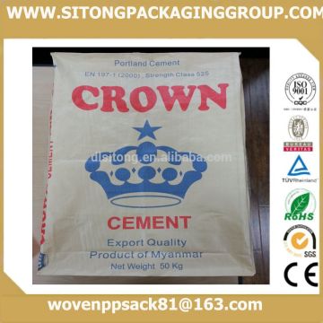 Valve opening woven cement bag with varies capacity