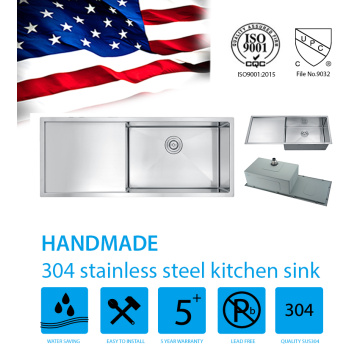 Farmhouse SUS304 Stainless Steel Kitchen Sinks Double Bowl