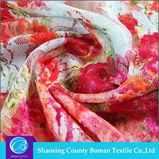 Wholesale fabric Top-end Design Dress printed lace fabric