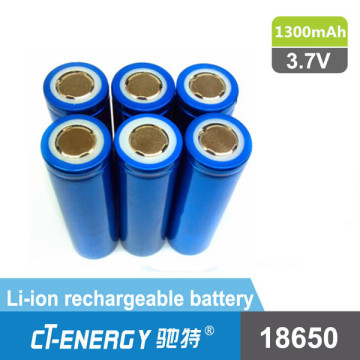 18650 1300mah 3.7v rechargeable li-ion battery